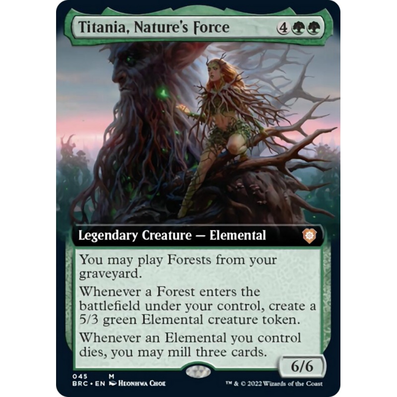 Titania, Nature's Force (Extended Art) [The Brothers' War Commander]