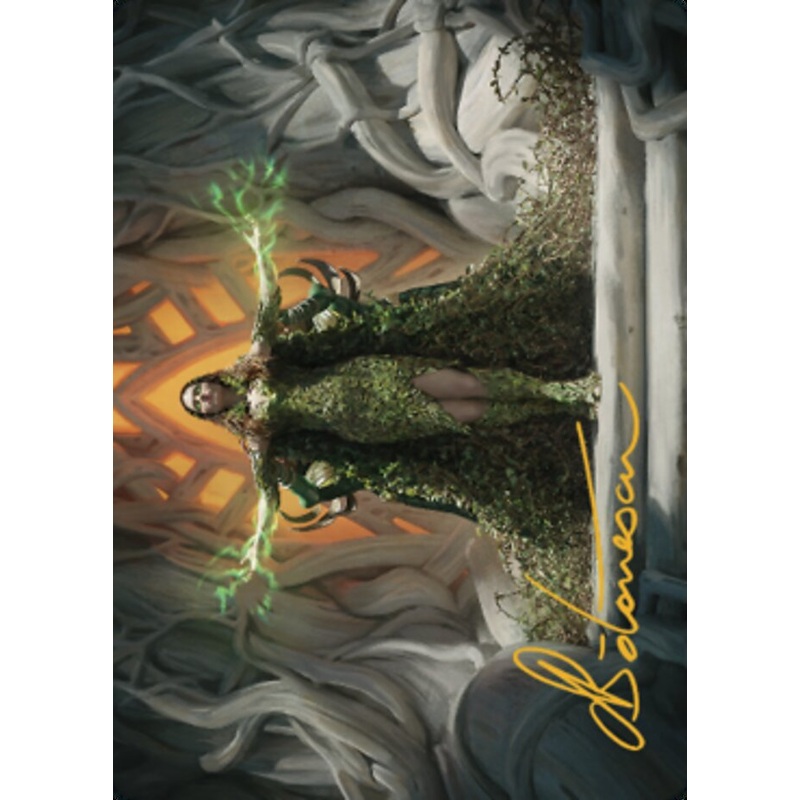Titania, Voice of Gaea Art Card (Gold-Stamped Signature) [The Brothers' War Art Series]