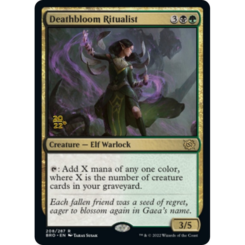 Deathbloom Ritualist [The Brothers' War Prerelease Promos]