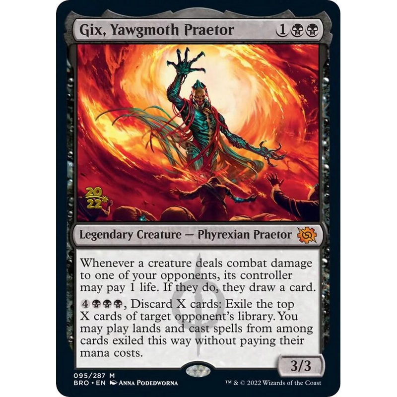 Gix, Yawgmoth Praetor [The Brothers' War Prerelease Promos]
