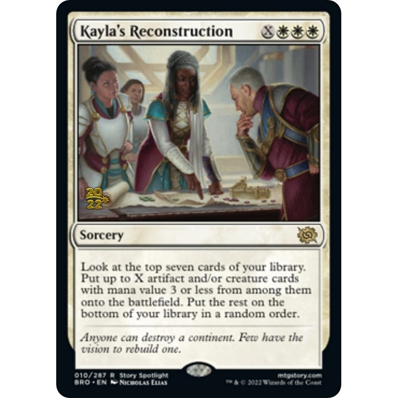 Kayla's Reconstruction [The Brothers' War Prerelease Promos]