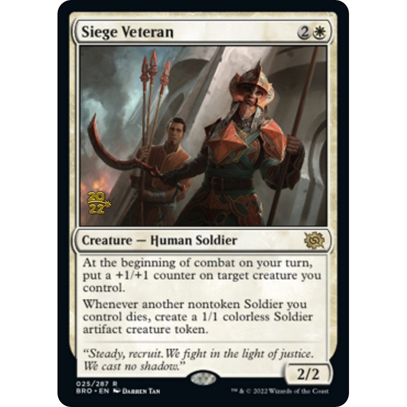 Siege Veteran [The Brothers' War Prerelease Promos]
