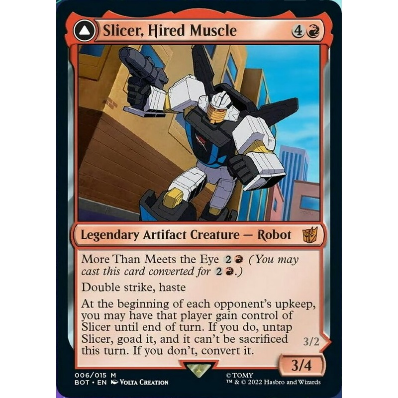 Slicer, Hired Muscle // Slicer, High-Speed Antagonist [Transformers]
