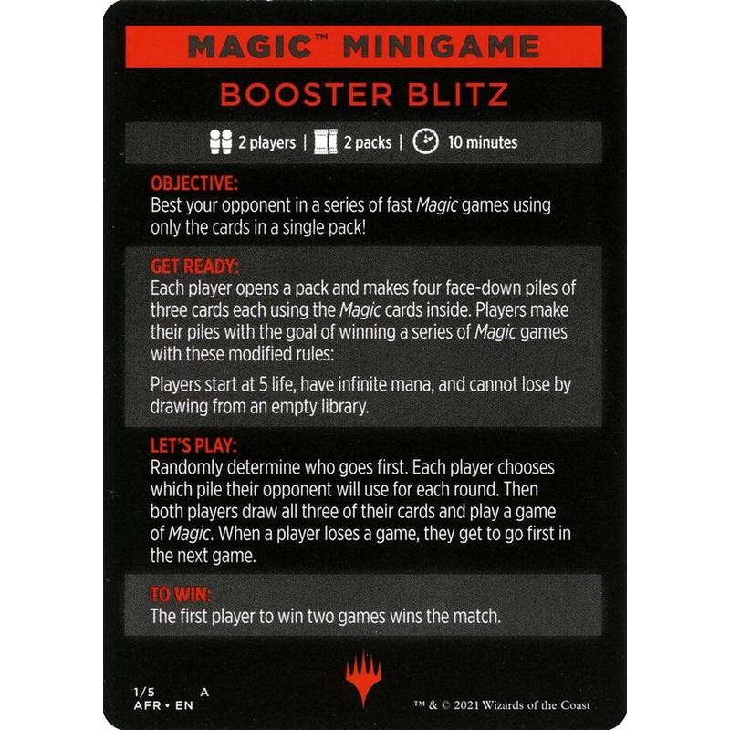 Booster Blitz (Magic Minigame) [Innistrad: Midnight Hunt Minigame]