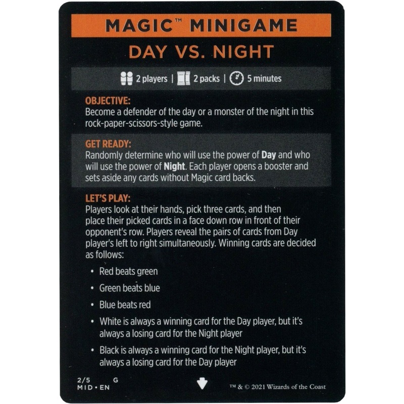 Day Vs. Night (Magic Minigame) [Innistrad: Midnight Hunt Minigame]