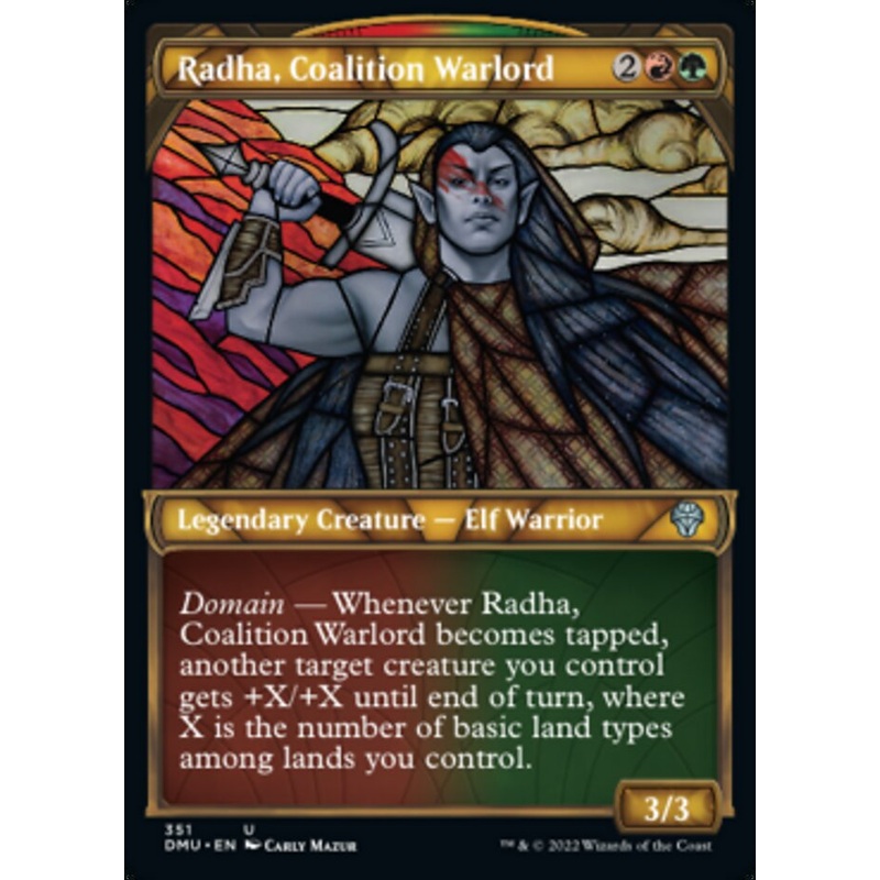 Radha, Coalition Warlord (Showcase Textured) [Dominaria United]