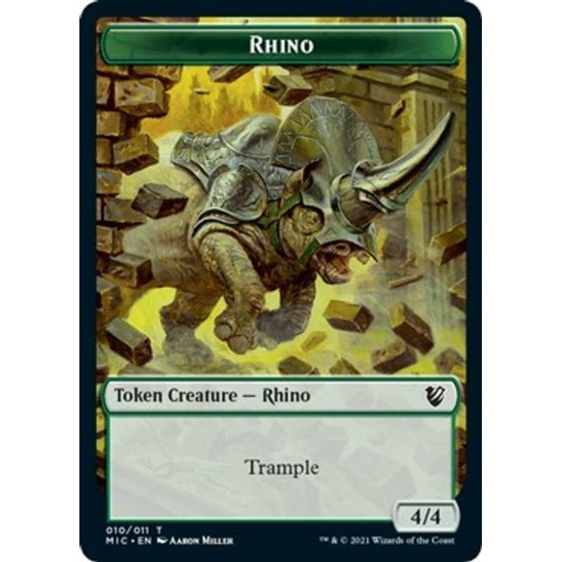 Rhino // Wolf Double-Sided Token [Innistrad: Midnight Hunt Commander Tokens]