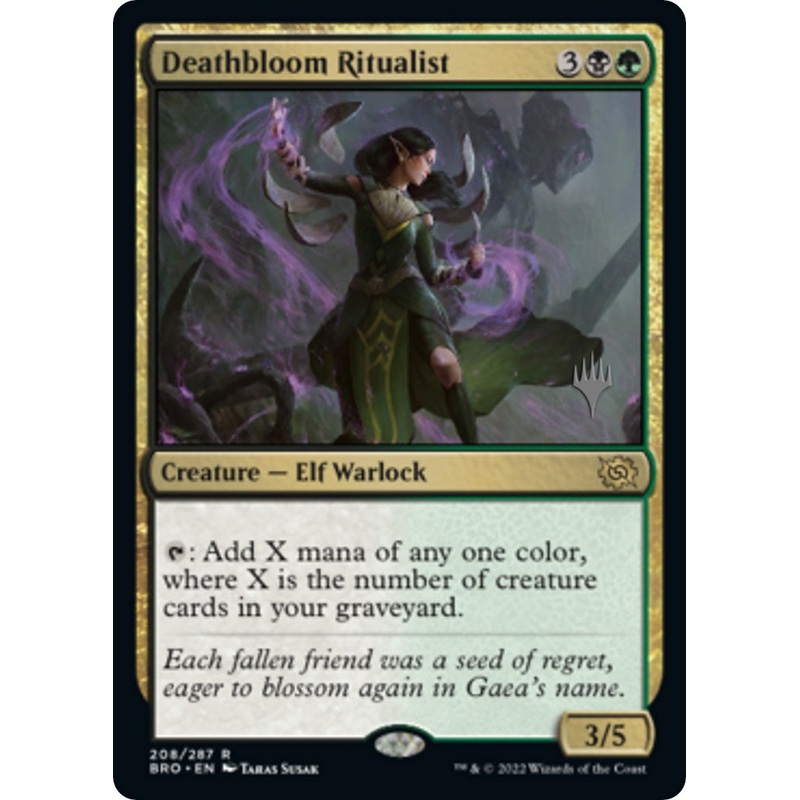 Deathbloom Ritualist (Promo Pack) [The Brothers' War Promos]