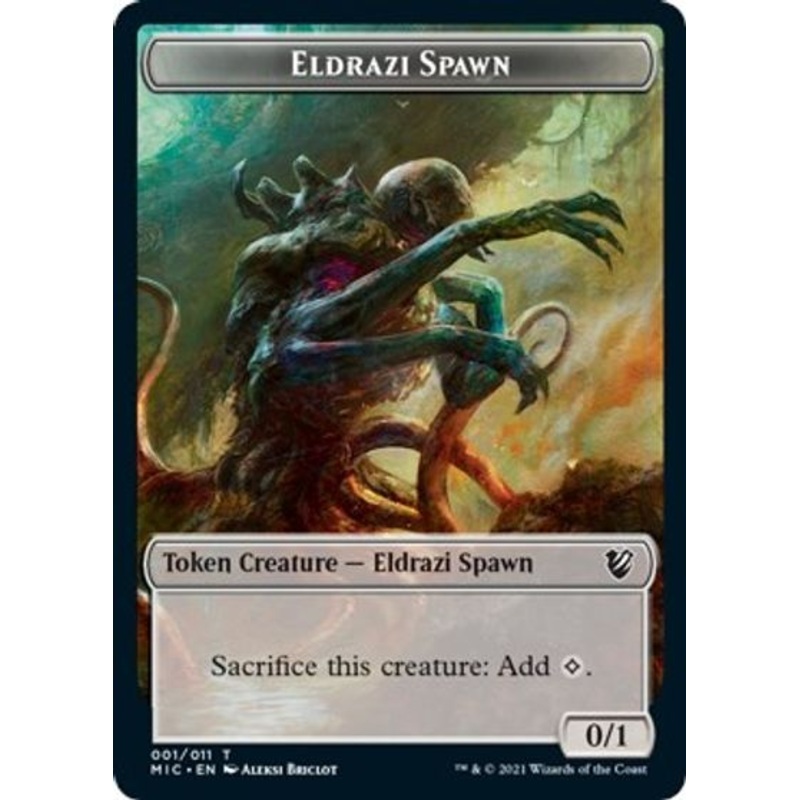 Eldrazi Spawn // Human Soldier Double-Sided Token [Innistrad: Midnight Hunt Commander Tokens]
