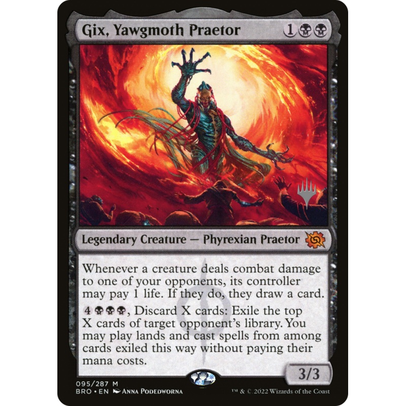 Gix, Yawgmoth Praetor (Promo Pack) [The Brothers' War Promos]