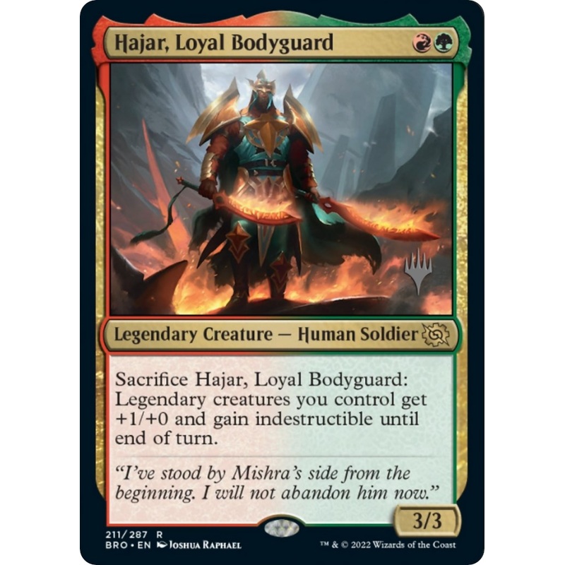 Hajar, Loyal Bodyguard (Promo Pack) [The Brothers' War Promos]