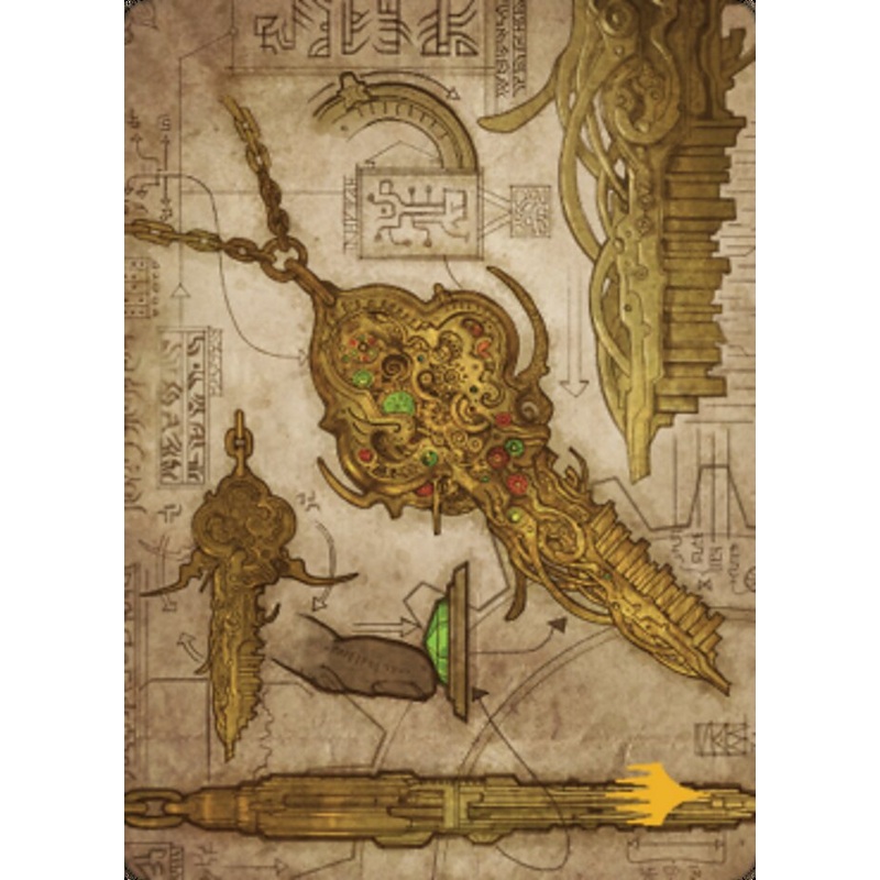 Key to the City Art Card (Gold-Stamped Planeswalker Symbol) [The Brothers' War Art Series]