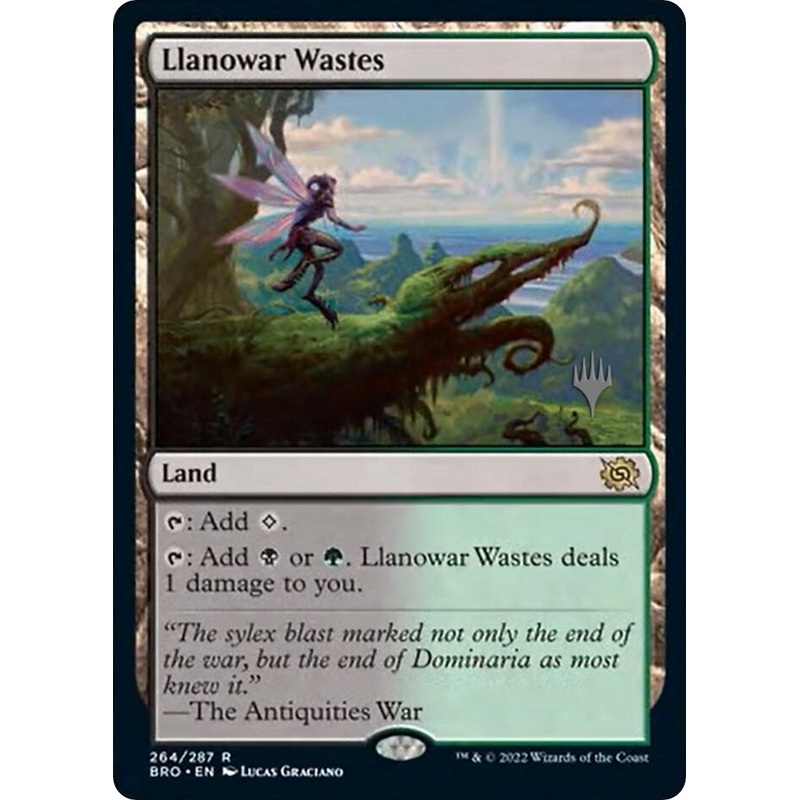 Llanowar Wastes (Promo Pack) [The Brothers' War Promos]