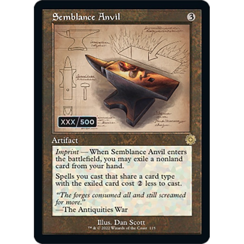 Semblance Anvil (Retro Schematic) (Serialized) [The Brothers' War Retro Artifacts]