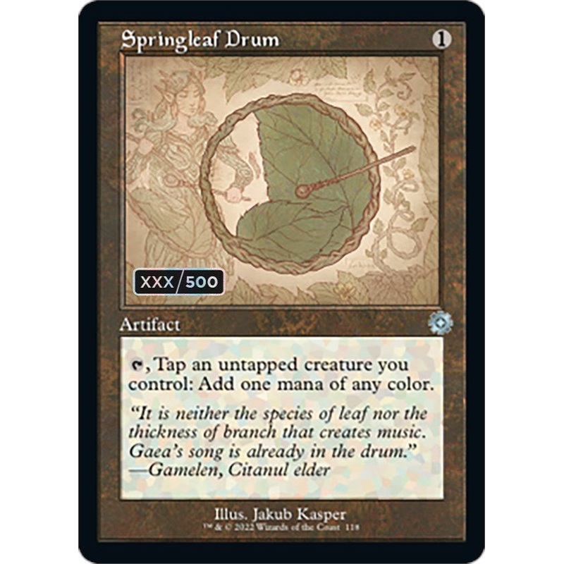 Springleaf Drum (Retro Schematic) (Serialized) [The Brothers' War Retro Artifacts]