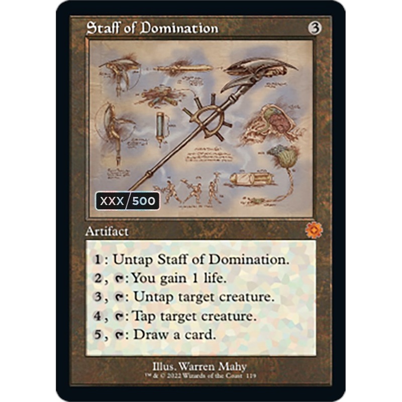 Staff of Domination (Retro Schematic) (Serialized) [The Brothers' War Retro Artifacts]