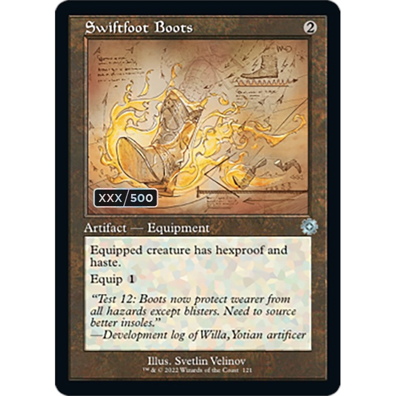 Swiftfoot Boots (Retro Schematic) (Serialized) [The Brothers' War Retro Artifacts]