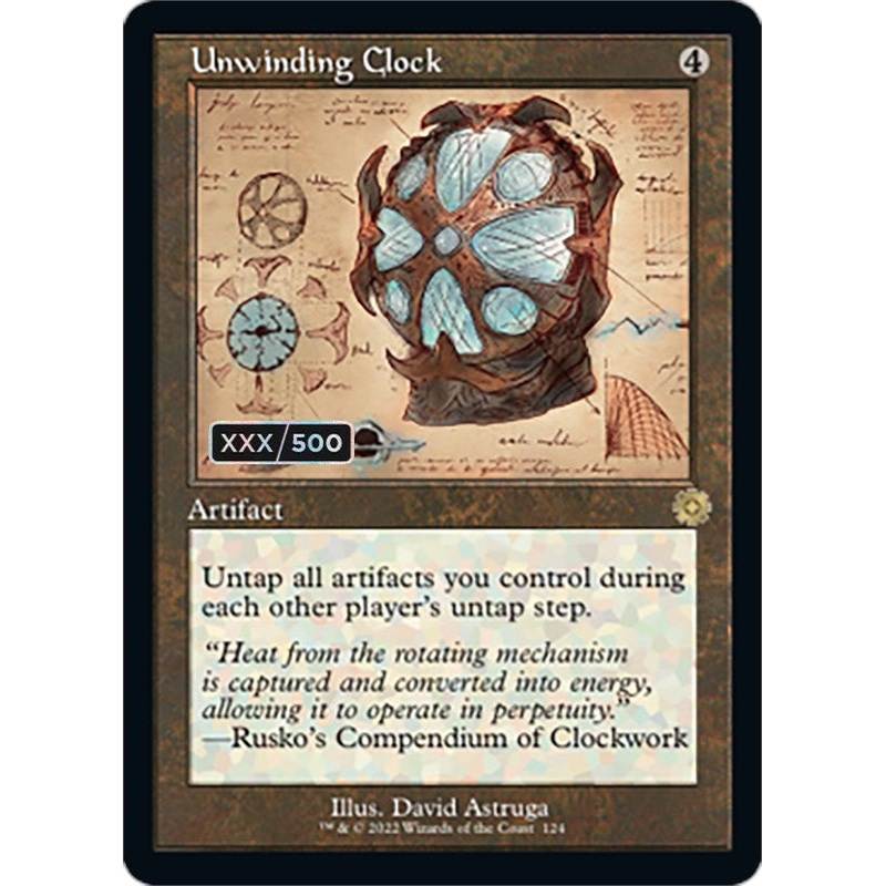 Unwinding Clock (Retro Schematic) (Serialized) [The Brothers' War Retro Artifacts]