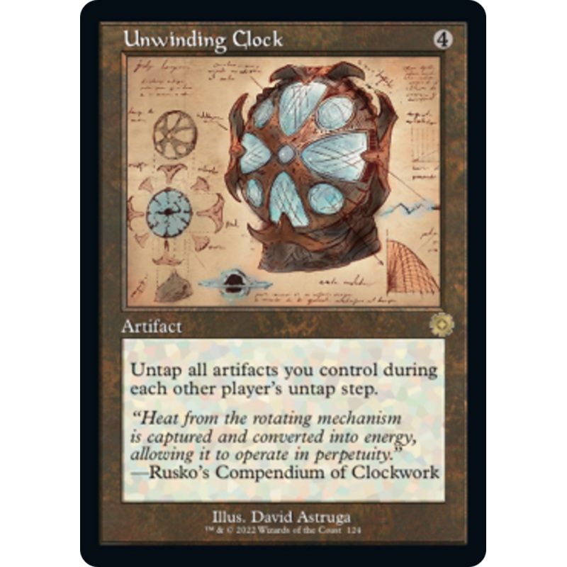 Unwinding Clock (Retro Schematic) [The Brothers' War Retro Artifacts]