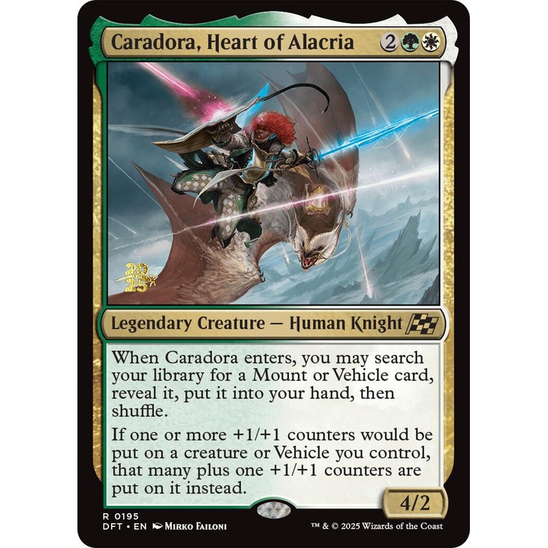 Caradora, Heart of Alacria [Aetherdrift Prerelease Promos]