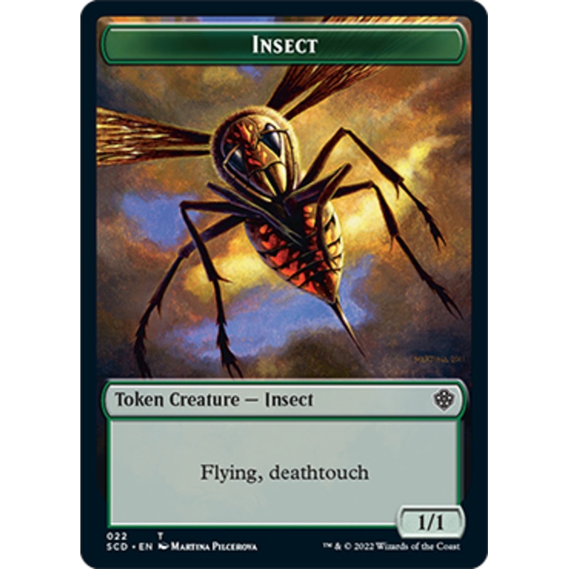 Insect // Human Warrior Double-Sided Token [Starter Commander Decks]