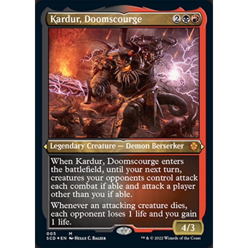 Kardur, Doomscourge (Foil Etched) [Starter Commander Decks]