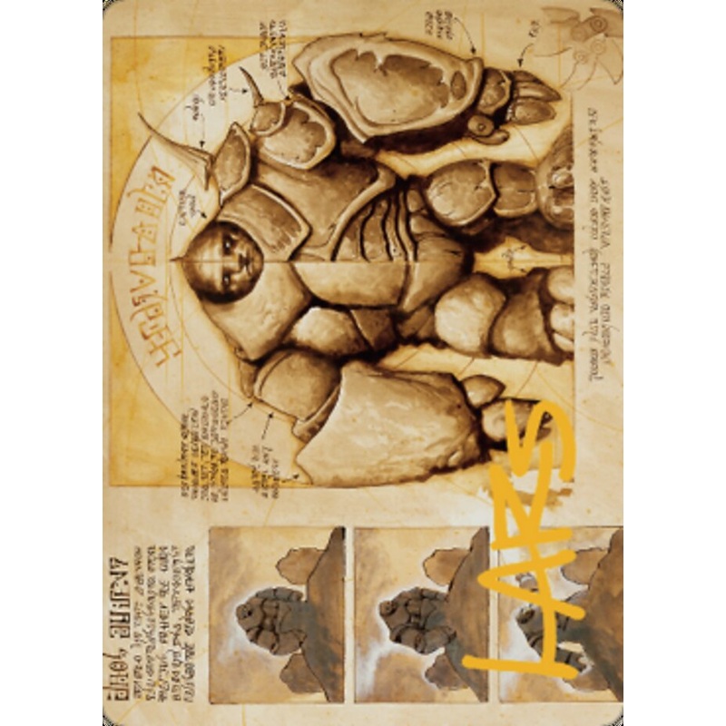 Precursor Golem Art Card (Gold-Stamped Signature) [The Brothers' War Art Series]