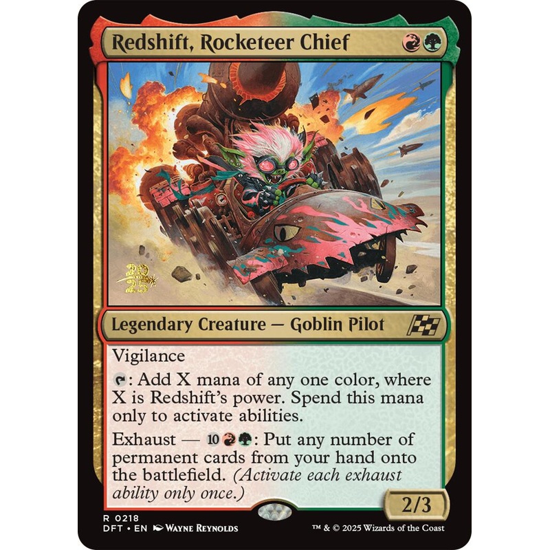 Redshift, Rocketeer Chief [Aetherdrift Prerelease Promos]