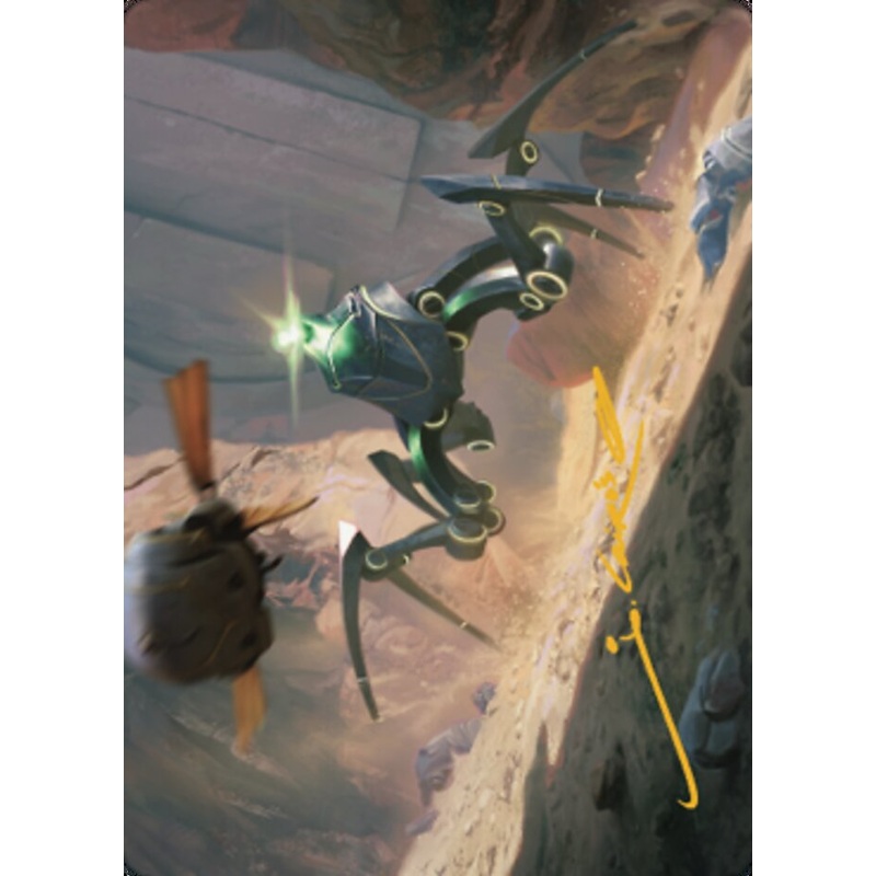 Thran Spider Art Card (Gold-Stamped Signature) [The Brothers' War Art Series]