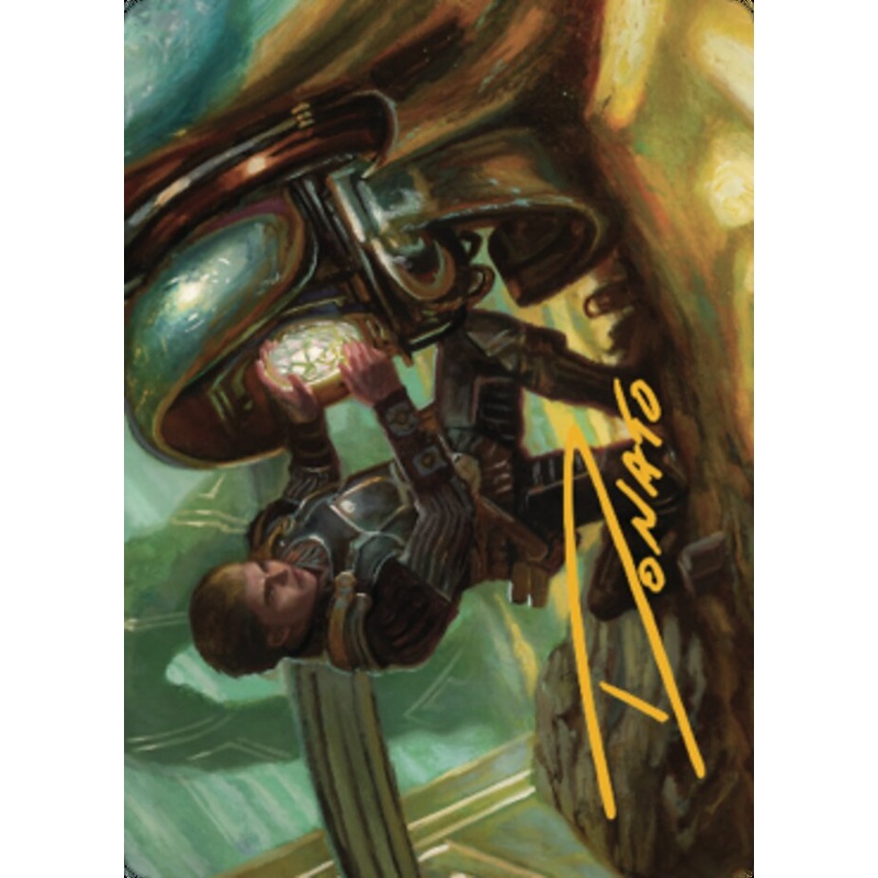 Urza, Powerstone Prodigy Art Card (Gold-Stamped Signature) [The Brothers' War Art Series]