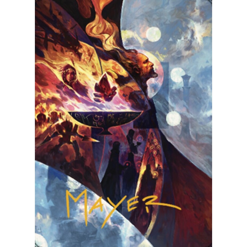 Urza's Command Art Card (Gold-Stamped Signature) [The Brothers' War Art Series]