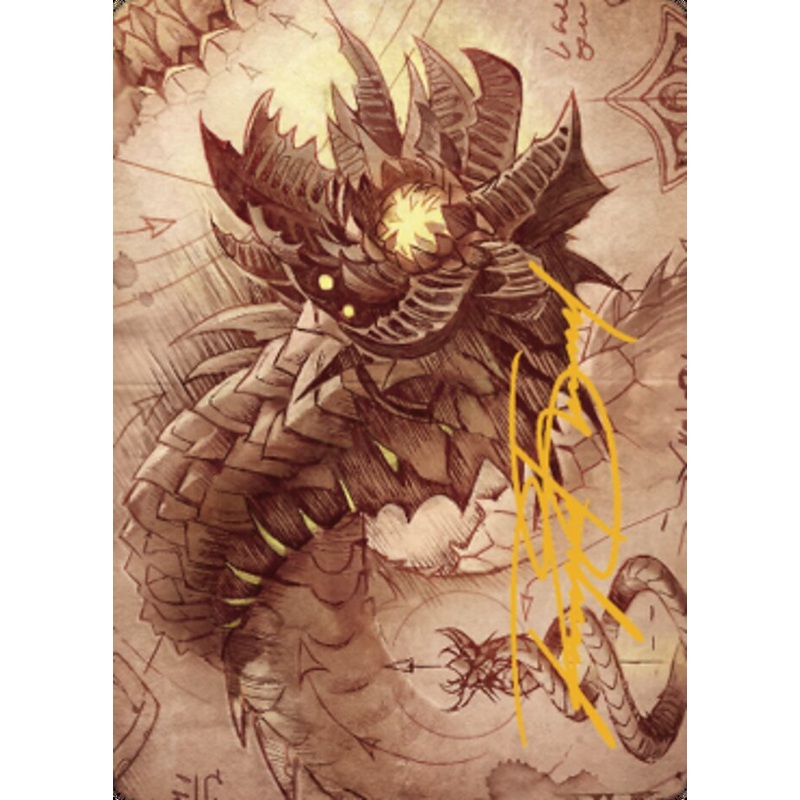Wurmcoil Engine Art Card (Gold-Stamped Signature) [The Brothers' War Art Series]