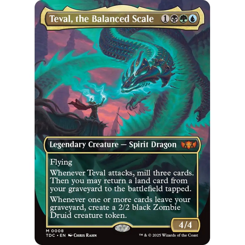 Teval, the Balanced Scale (Borderless) [Tarkir: Dragonstorm Commander]