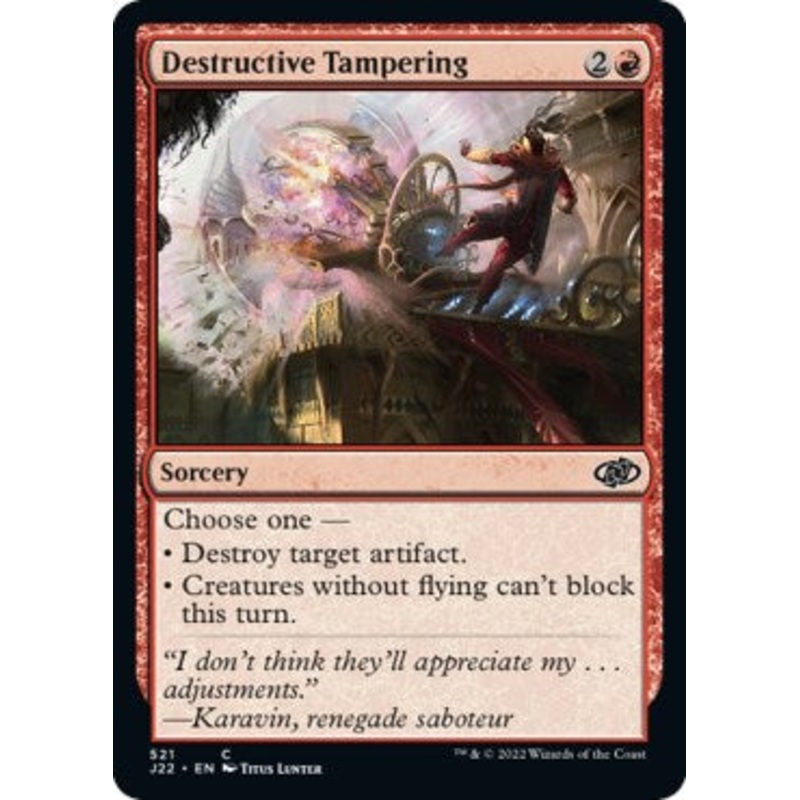Destructive Tampering [Jumpstart 2022]