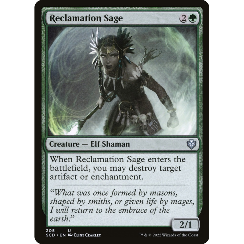 Reclamation Sage [Starter Commander Decks]