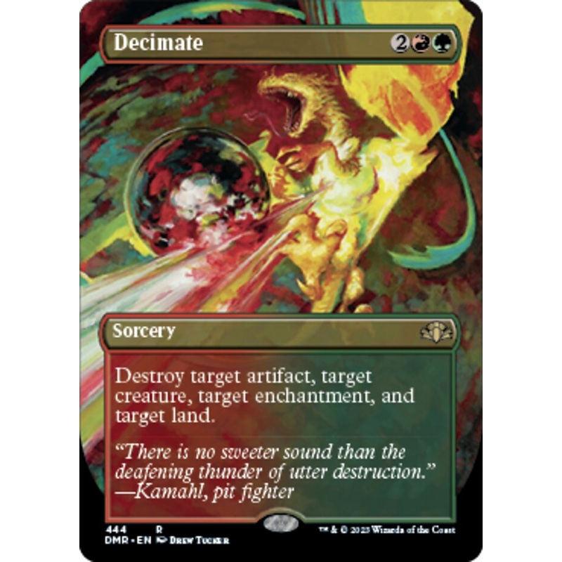 Decimate (Borderless Alternate Art) [Dominaria Remastered]