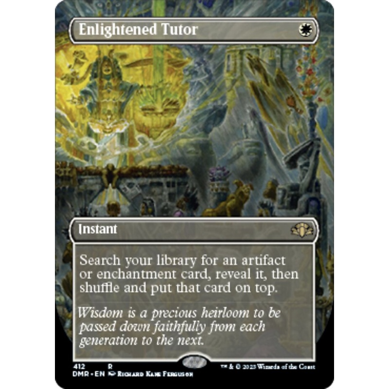 Enlightened Tutor (Borderless Alternate Art) [Dominaria Remastered]