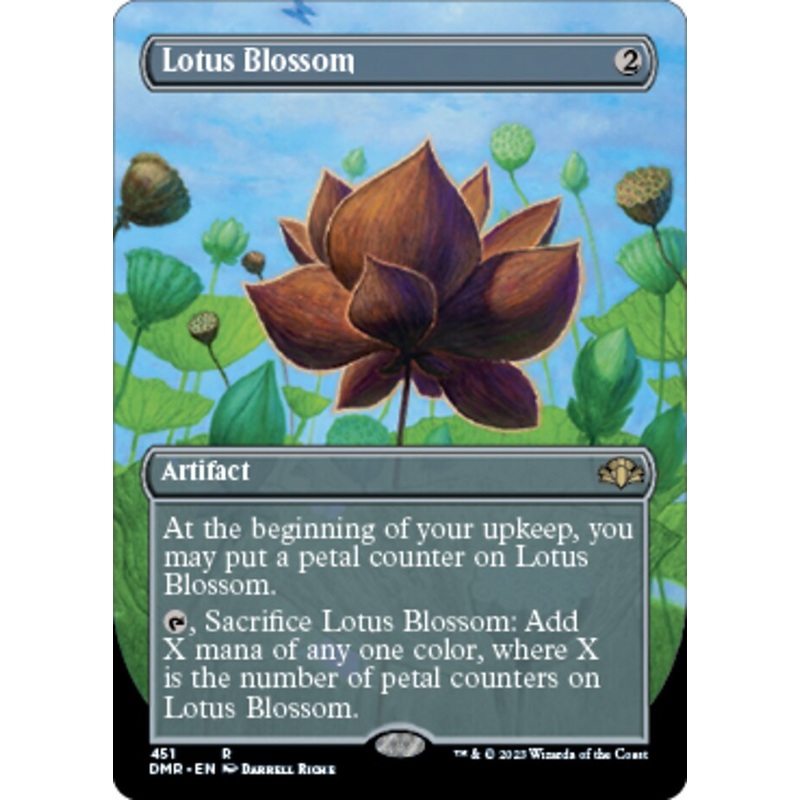 Lotus Blossom (Borderless Alternate Art) [Dominaria Remastered]