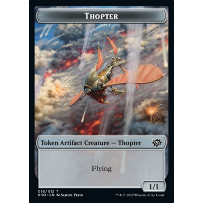 Thopter // Construct (005) Double-Sided Token [The Brothers' War Tokens]
