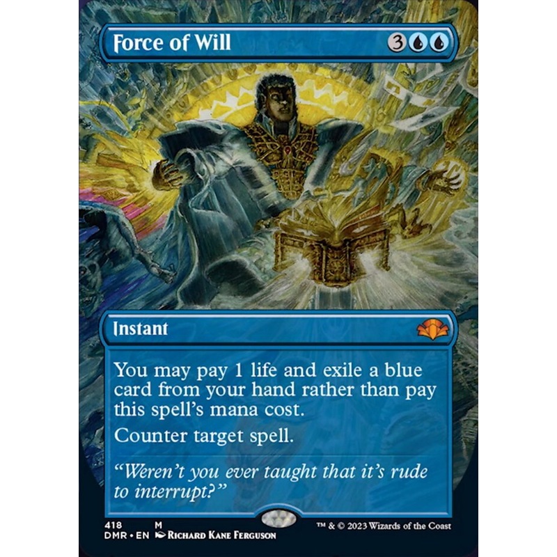 Force of Will (Borderless Alternate Art) [Dominaria Remastered]