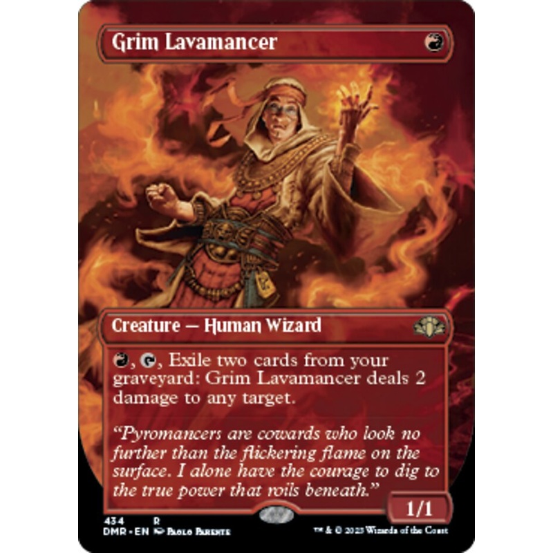 Grim Lavamancer (Borderless Alternate Art) [Dominaria Remastered]