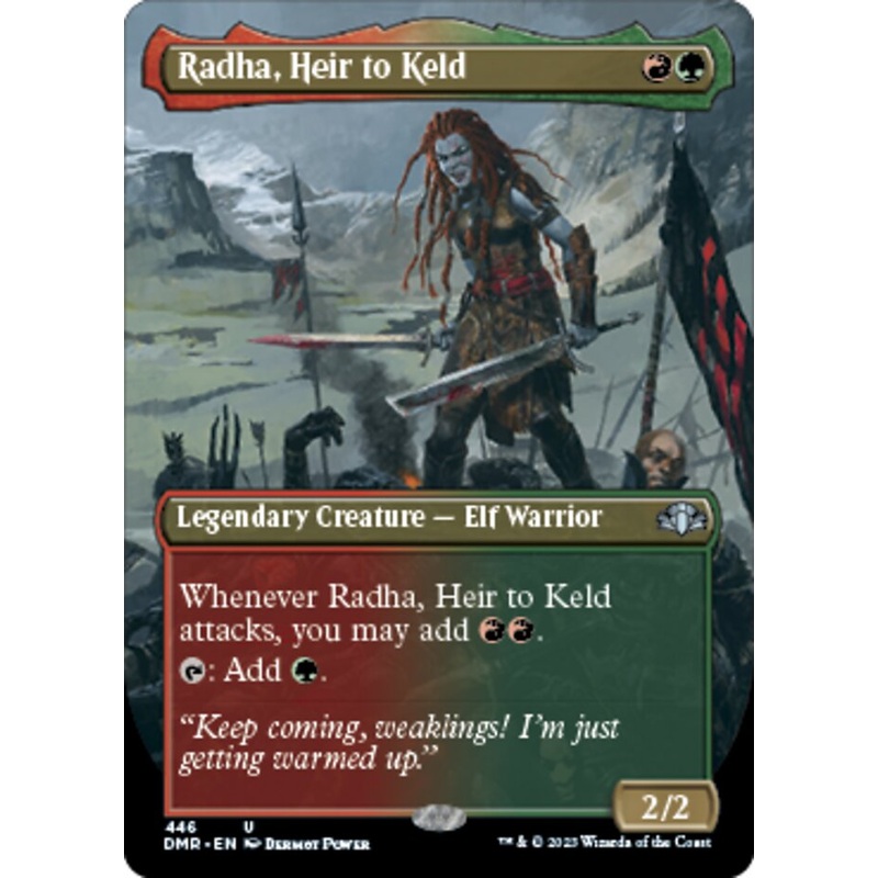 Radha, Heir to Keld (Borderless Alternate Art) [Dominaria Remastered]