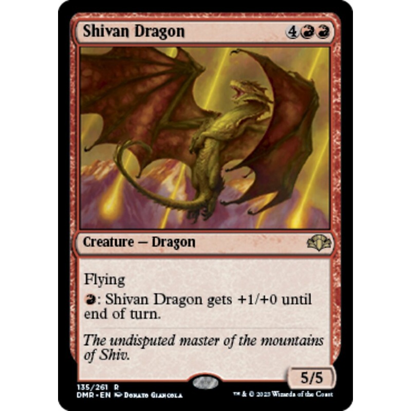 Shivan Dragon [Dominaria Remastered]