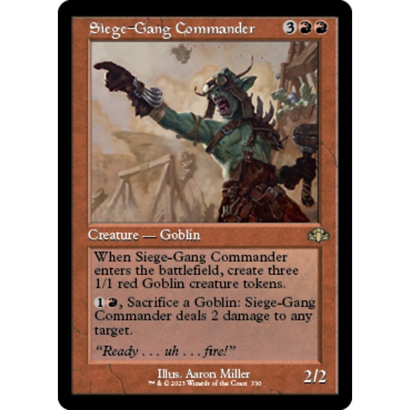 Siege-Gang Commander (Retro) [Dominaria Remastered]