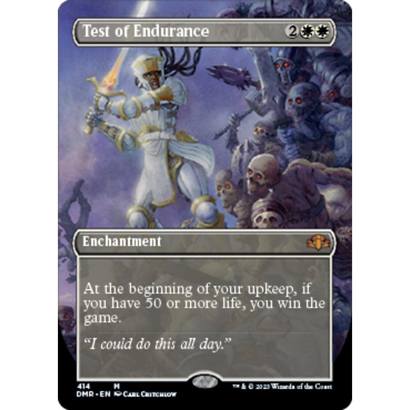Test of Endurance (Borderless Alternate Art) [Dominaria Remastered]