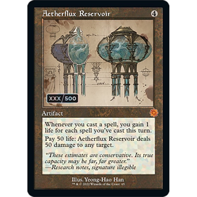 Aetherflux Reservoir (Retro Schematic) (Serialized) [The Brothers' War Retro Artifacts]