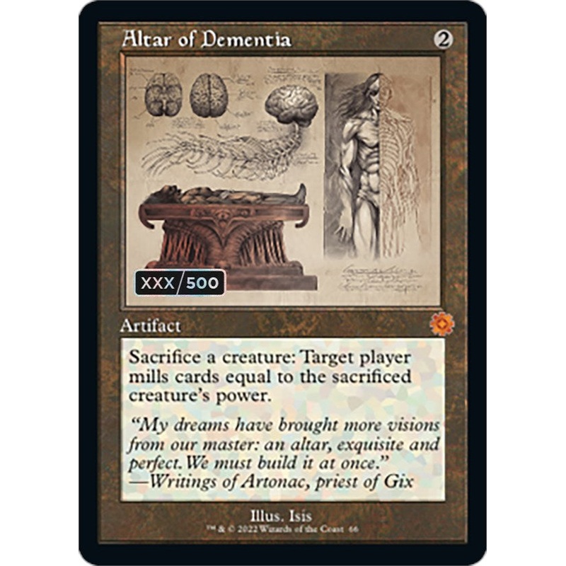 Altar of Dementia (Retro Schematic) (Serialized) [The Brothers' War Retro Artifacts]
