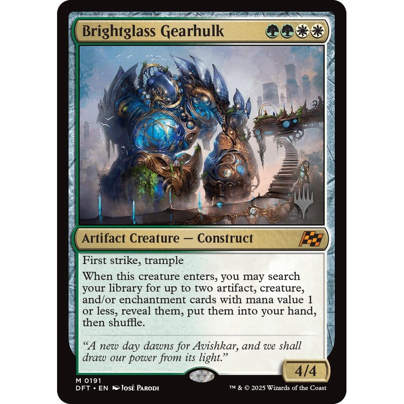 Brightglass Gearhulk (Promo Pack) [Aetherdrift Promos]