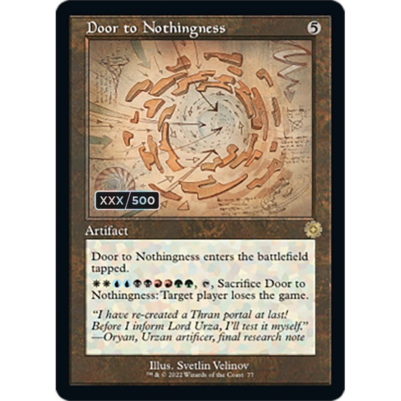 Door to Nothingness (Retro Schematic) (Serialized) [The Brothers' War Retro Artifacts]
