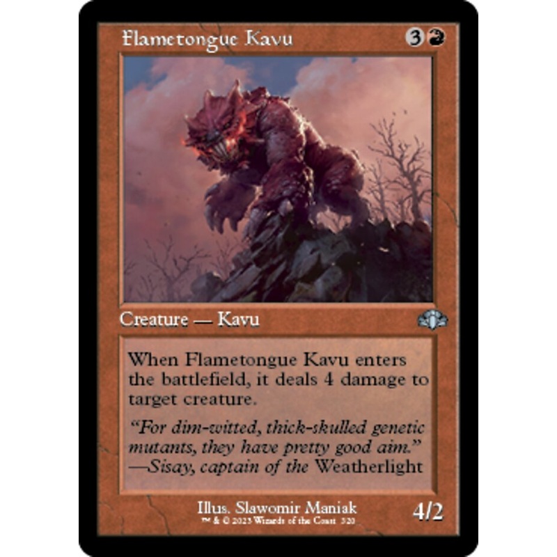 Flametongue Kavu (Retro) [Dominaria Remastered]
